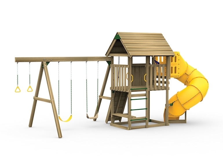 all pro silver playset back view