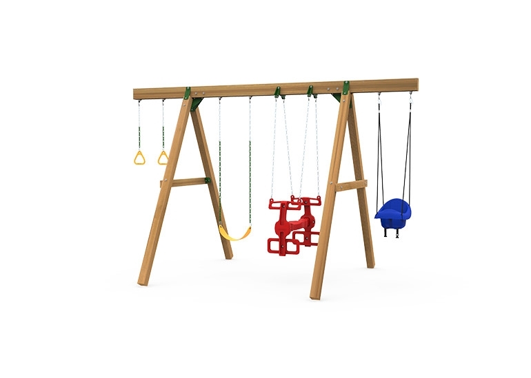 Picture of Horizon Silver Quick Assemble Wooden Swingset
