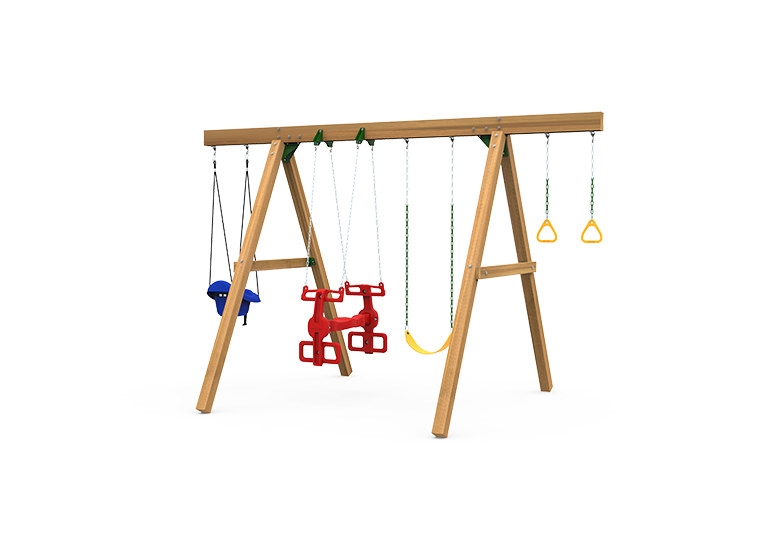 Picture of Horizon Silver Quick Assemble Wooden Swingset