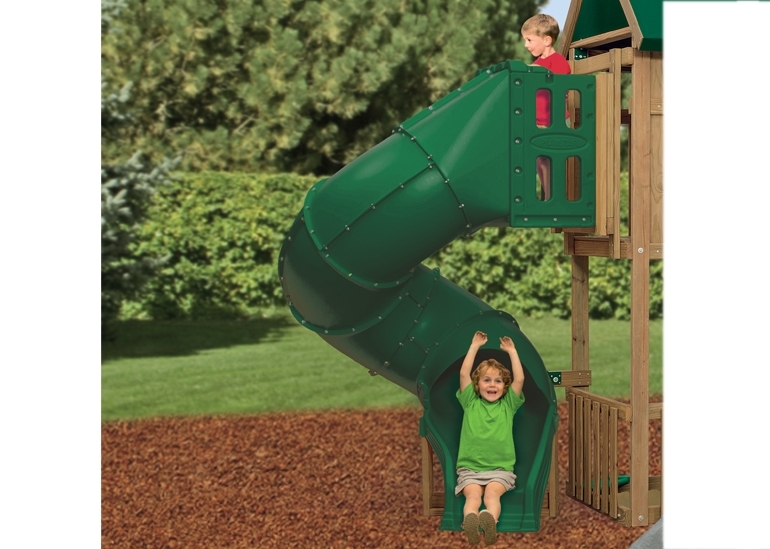 Picture of Spiral Tube Slide Green - 300 Degree Turn