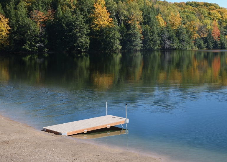 Picture of Wood Frame Roll In Dock w/Resin Top