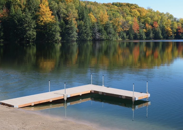 Picture of Wood Frame Stationary Dock w/Resin Top