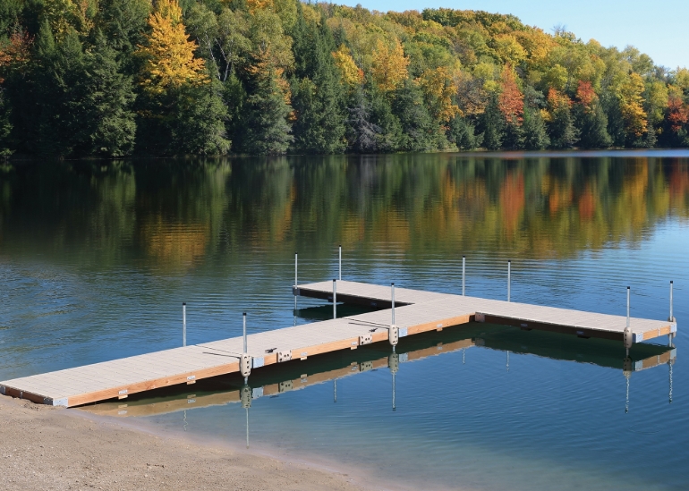Picture of Wood Frame Stationary Dock w/Resin Top