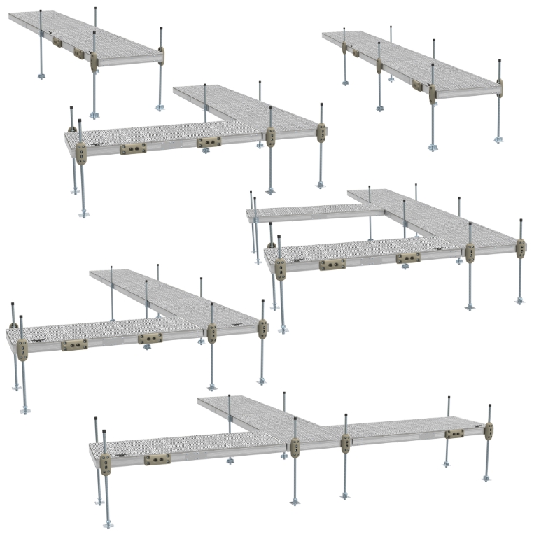 Picture of Aluminum Stationary Dock w/ Signature Sure Step Top