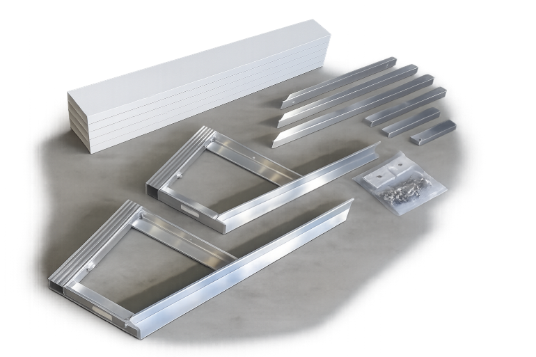 Picture of 4' Bench Kit With White Panels For 4' Dock
